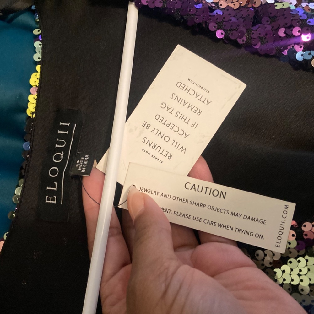 Eloquii Sequin Wrap Dress - Picture 2 of 3